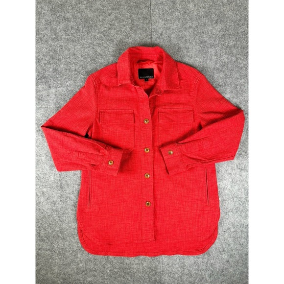 Banana Republic Jackets & Blazers - Banana Republic Oversized Baggy Red Women's S Shacket Jacket Coat Overcoat Layer